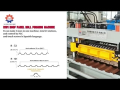 0.3-0.8mm Long Metal R101 Trapodial Roof Panel Roll Forming Machine