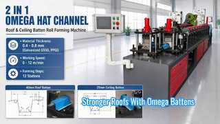 Máng trần mái mũ Omega 2 trong 1